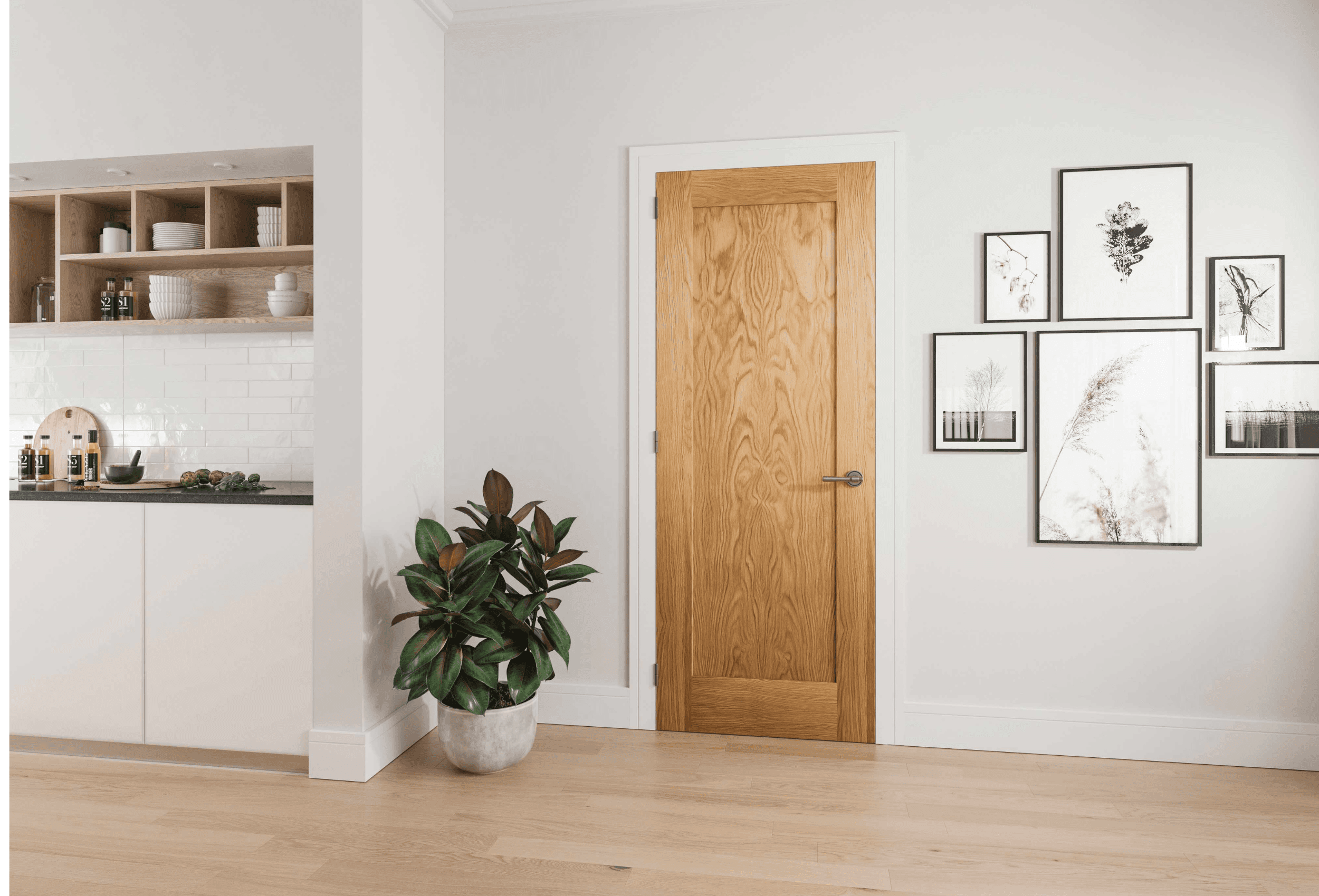 Instalação de porta interior em madeira