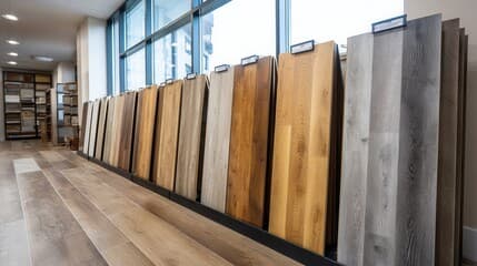 Seleção de amostras de pavimento laminado