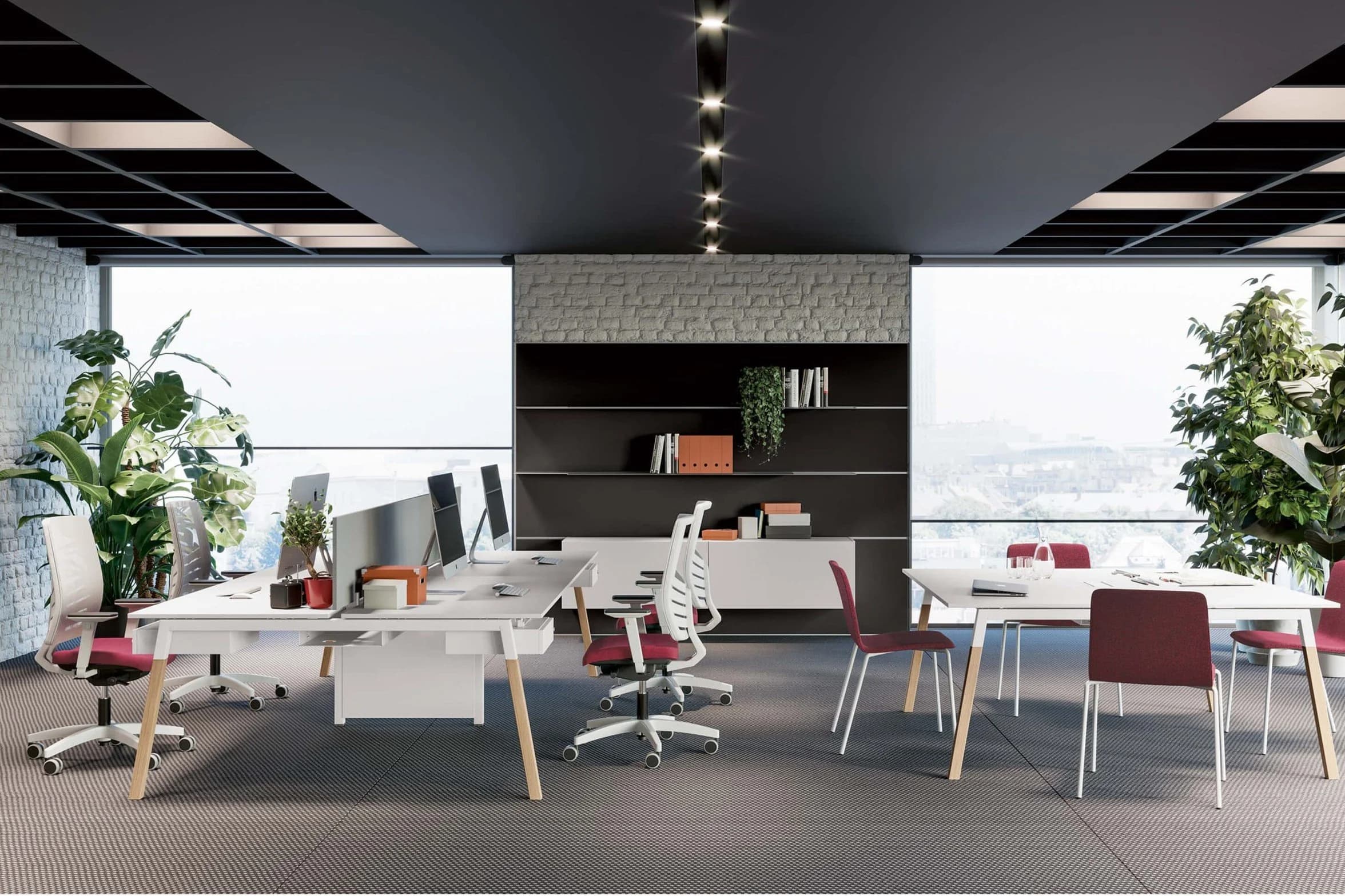 Montagem de secretária e cadeira de escritório