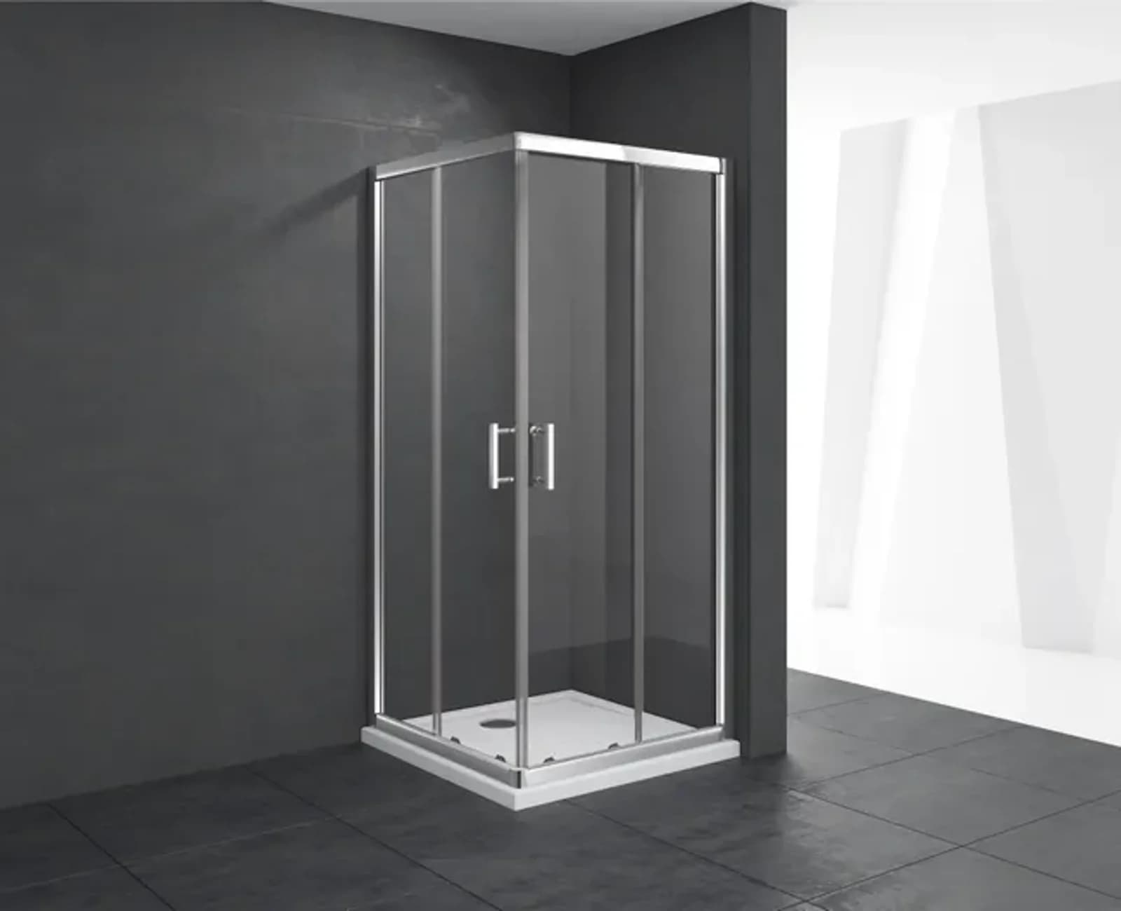 Cabine De Duche Quadrada Lexie 80x80cm Cromado