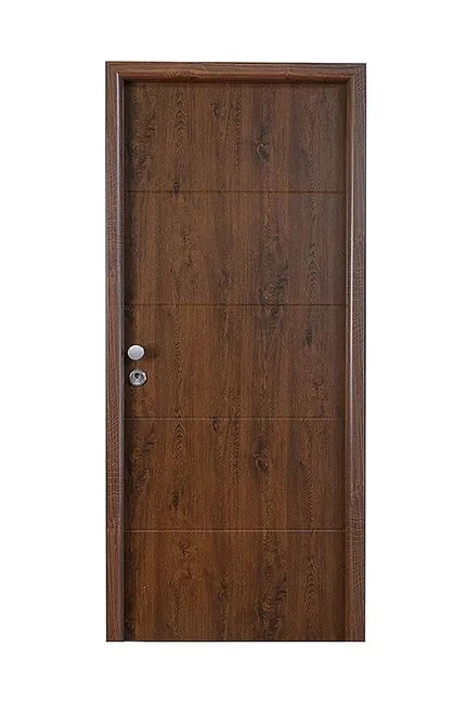 Porta Metal Exterior 3 Pontos Vt5 Nogueira Direita