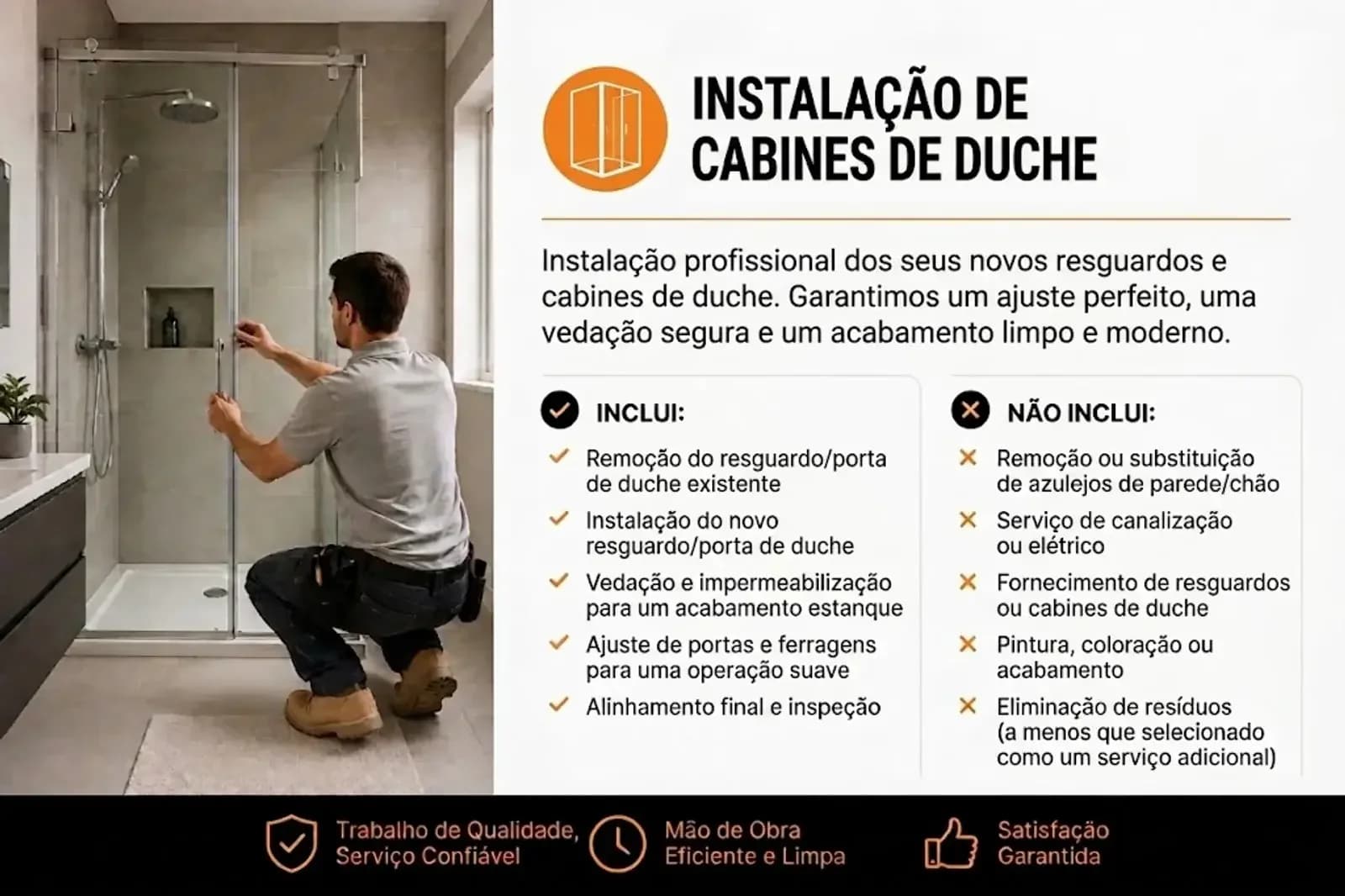 Instalação De Cabines De Duche