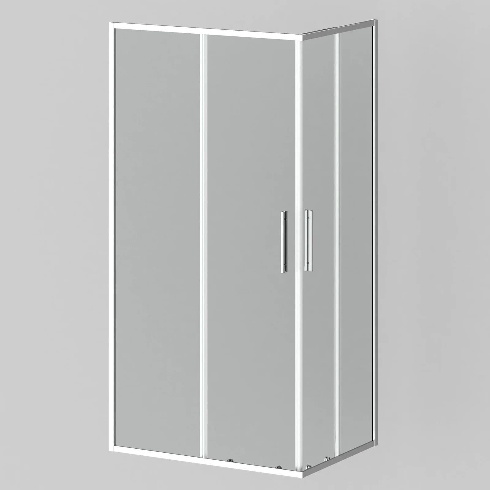 *cabine De Duche Rectangular Perfil Cromado Aqua