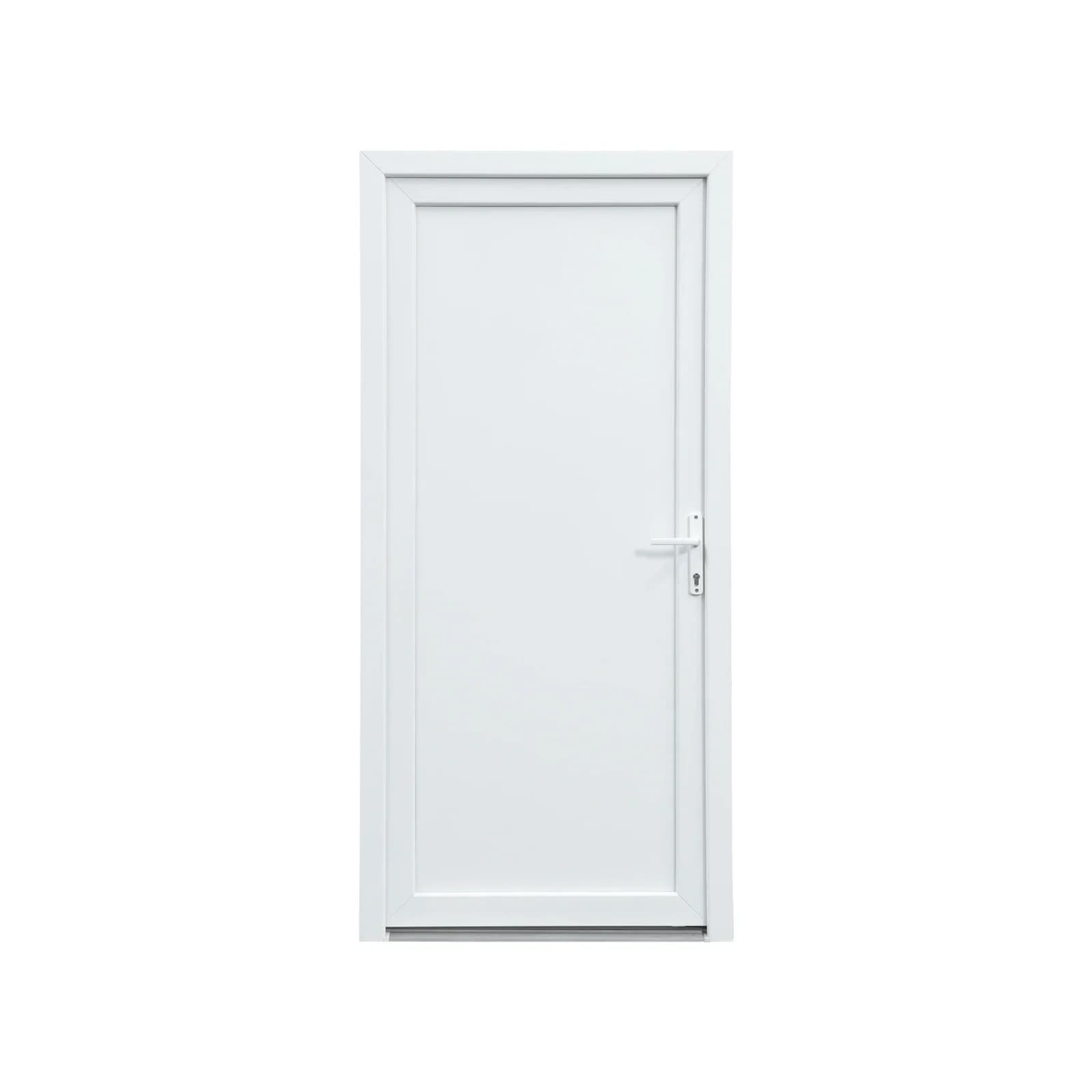 Porta De Entrada Pvc Branca Direita