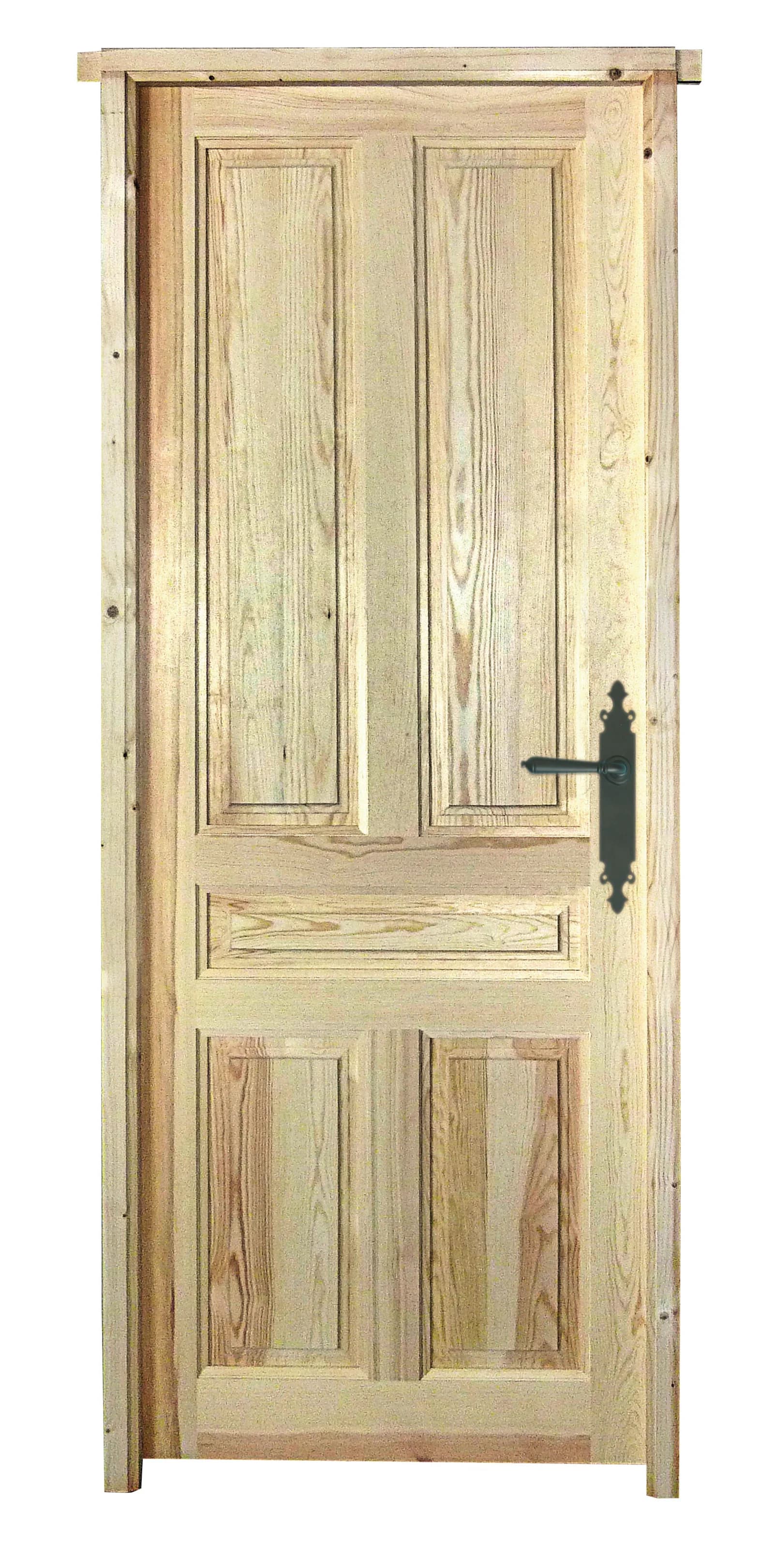 Bloco De Porta Interior Pinho 5 Quadros Esquerda