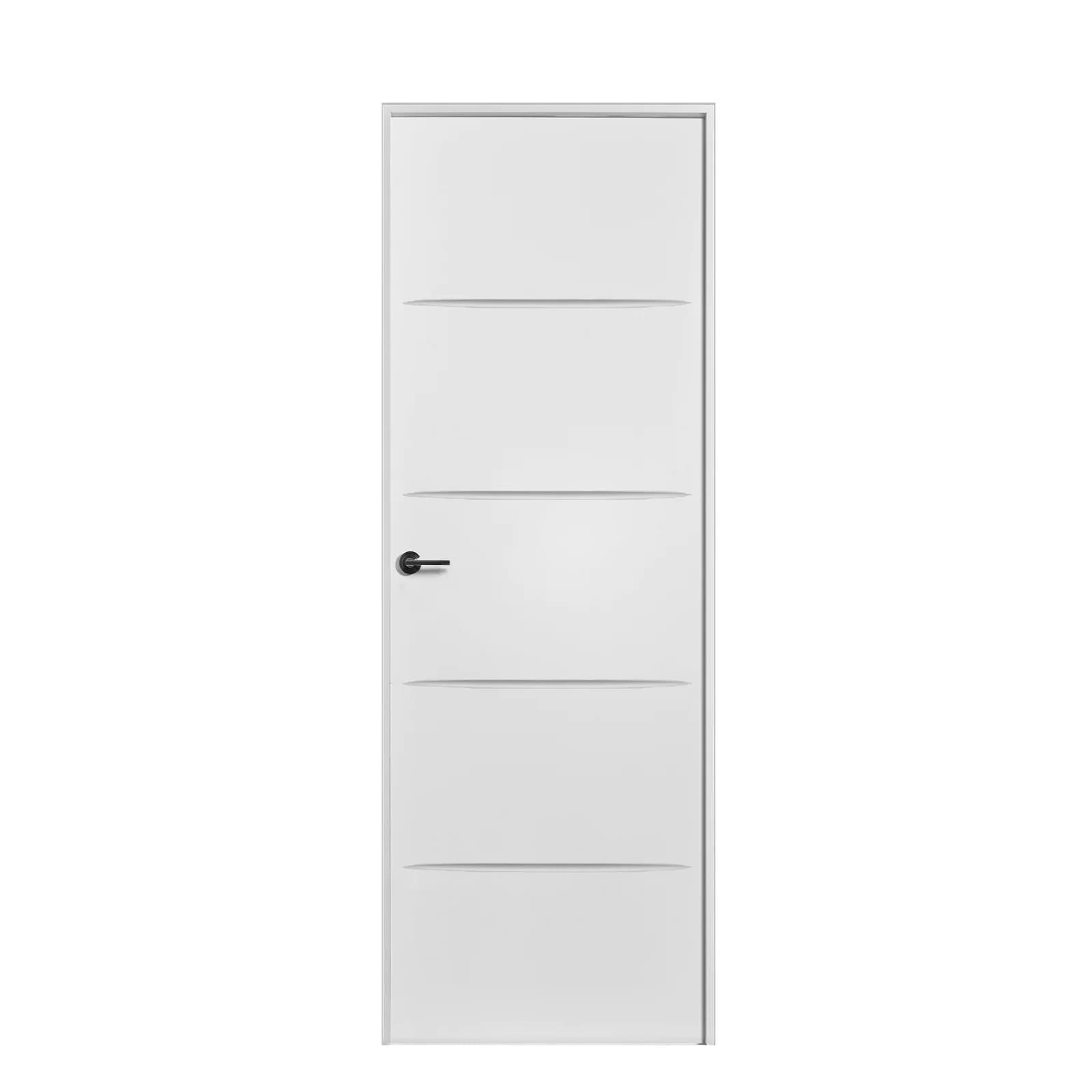 Bloco De Porta Lacado Branco Lu-5 Direita