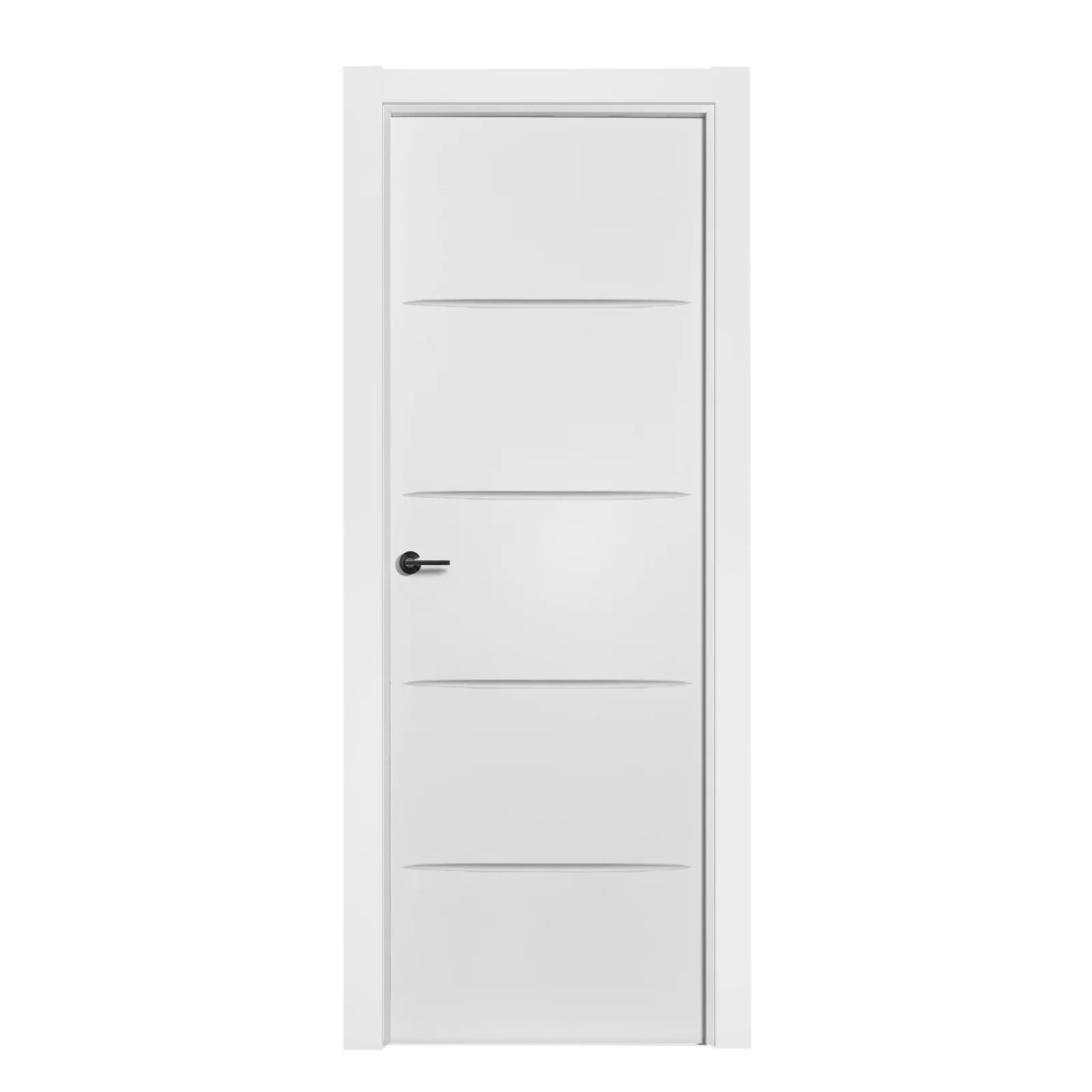 Bloco De Porta Lacado Branco Lu-5 Esquerda