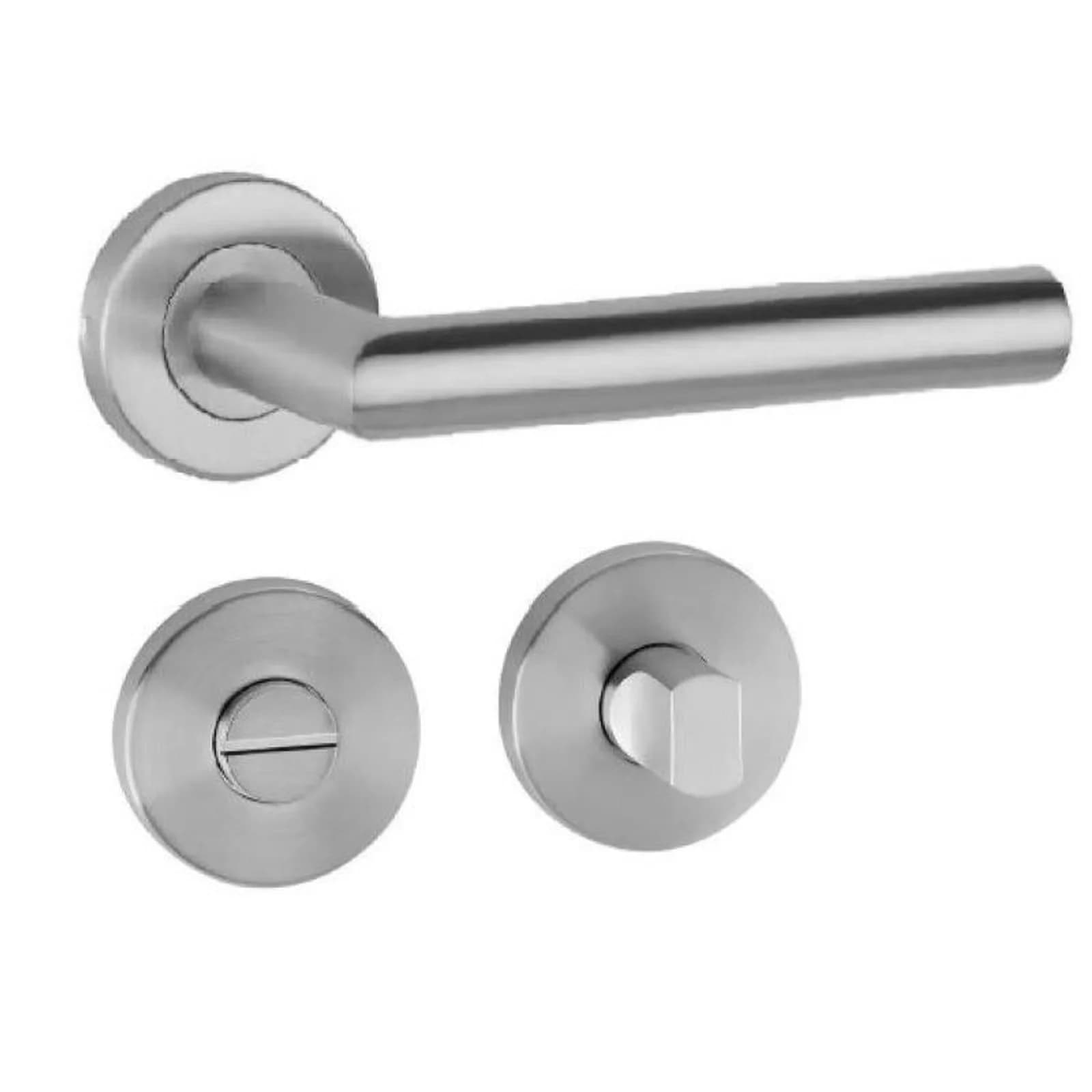 Puxador De Roseta Redondo 8001 Wc Em Inox