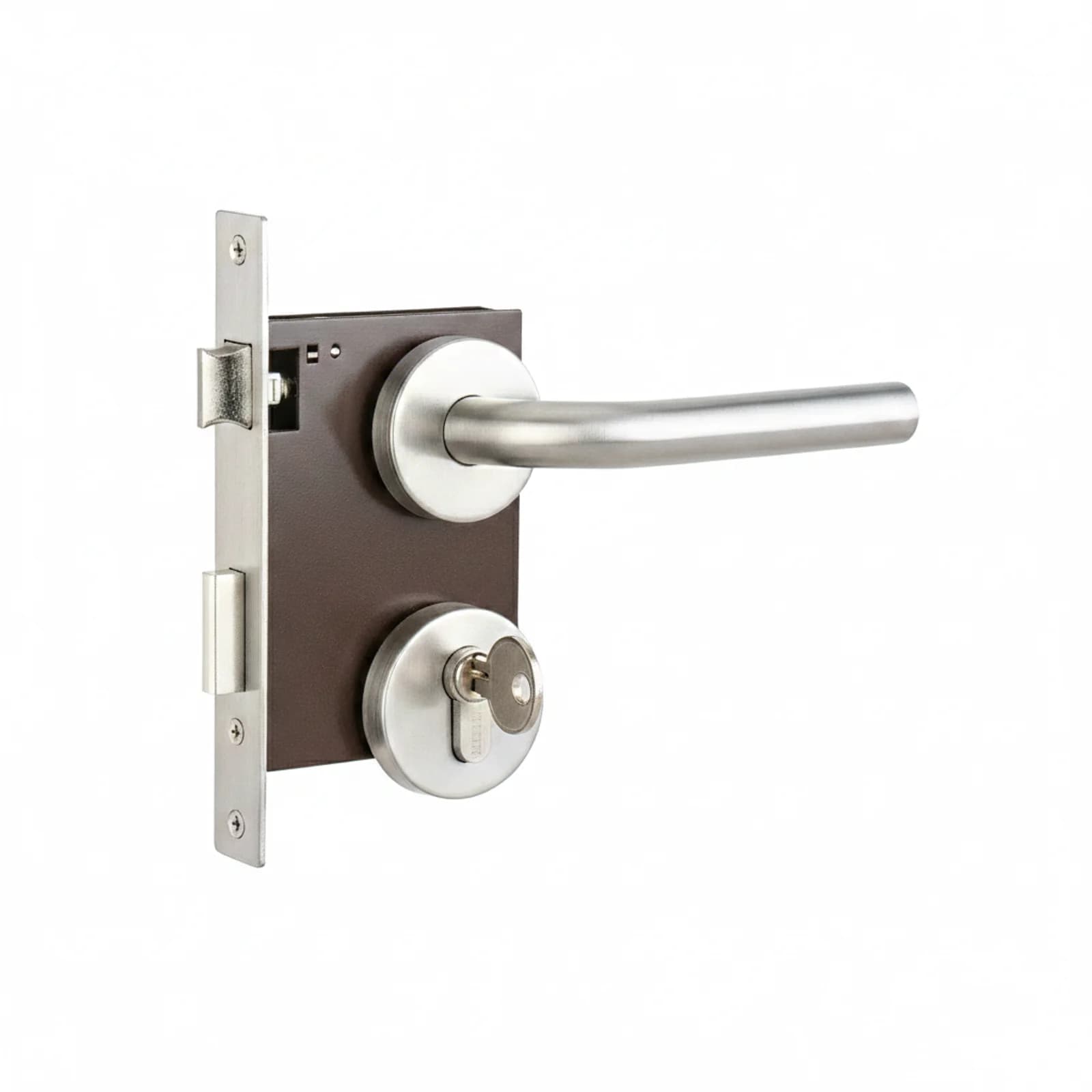 Puxador Roseta Com Fechadura 2003d/725 Inox