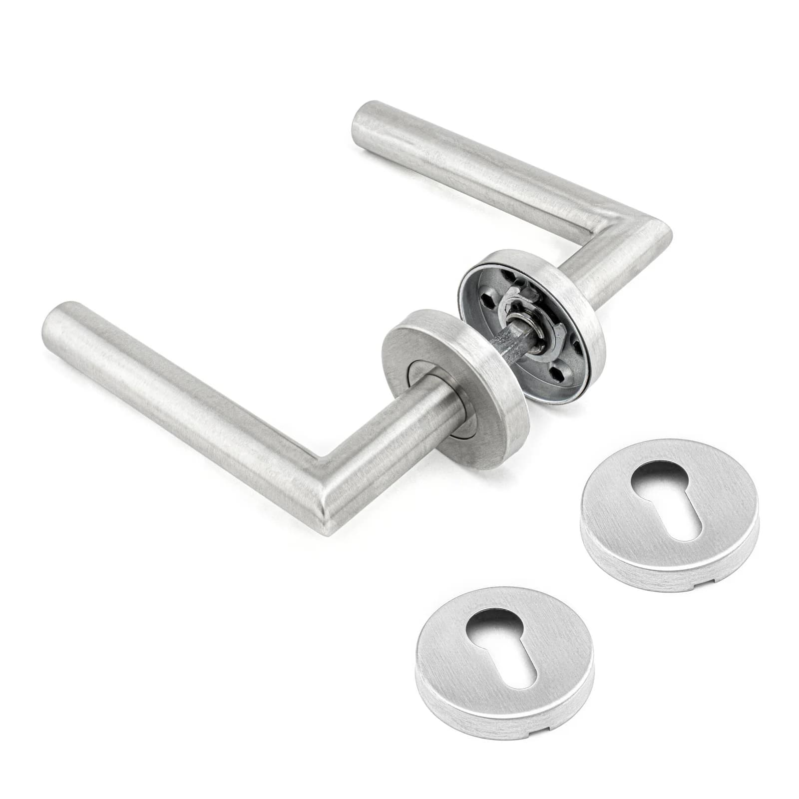 Puxador Com Roseta Redonda Inox 2003e/725